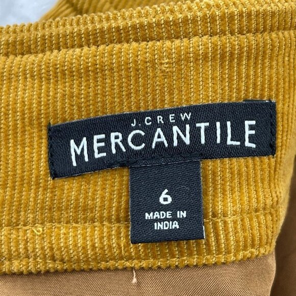 J. Crew Factory Corduroy Mini Skirt Rusted Amber Retro Back Zip Lined - Picture 6 of 12